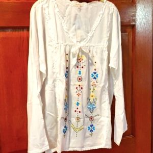 Sundance NWOT L Ladies Beaded Embroidered  Tunic